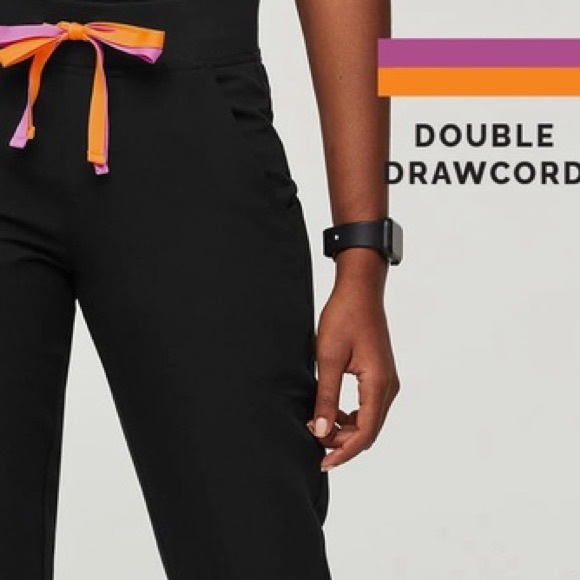 Limited Edition Figs
Double-Drawstring Zamora Joggers 
Black/Sorbet
XS/Petite - Picture 3 of 9